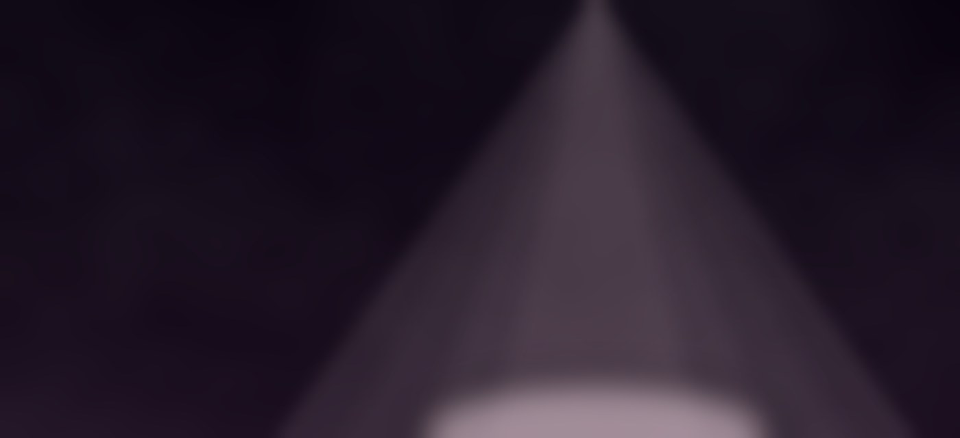 A spotlight in a dark room